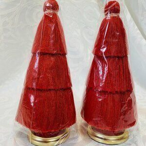 (2) NEW Red 8.5" Tassel Trees Opalhouse Jungalow Target 2021 Discontinued NWT